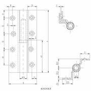 Петля карточная 6 FS