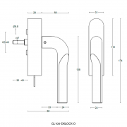 Ручка оконная GL100-DKLOCK