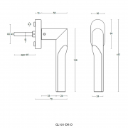 Ручка оконная GL101-DKO