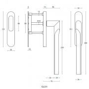 Ручка для террасных дверей GL231