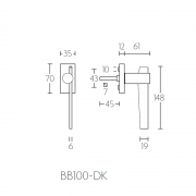 Ручка оконная BB100-DK