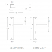 Ручка дверная BB100P236