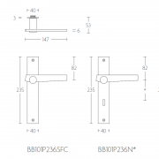 Ручка дверная BB101P236