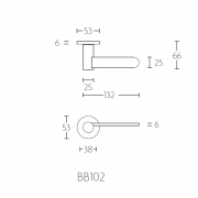 Ручка дверная BB102