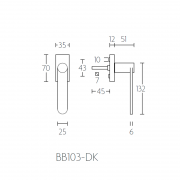 Ручка оконная BB103-DK