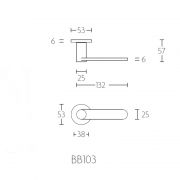 Ручка дверная BB103