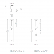 Ручка дверная BB105P236