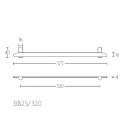 Ручка мебельная BB25/320