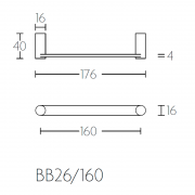 Ручка мебельная BB26/160