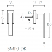 Ручка оконная BM110-DK