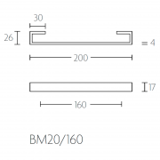 Ручка мебельная BM20/160