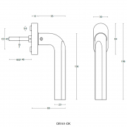 Ручка оконная DR101-DKO