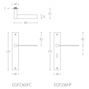 Ручка дверная EGP236