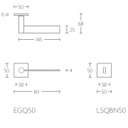 Ручка дверная EGQ50