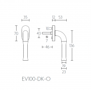 Ручка оконная EV100-DK