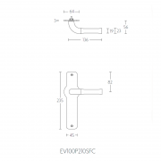 Ручка дверная EV100P210