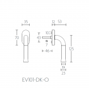 Ручка оконная EV101-DK