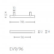 Ручка мебельная EV9/96