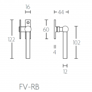 Ручка форточная FV-RB