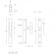 Ручка дверная FV22-28