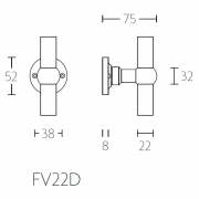 Ручка-кноб FV22V