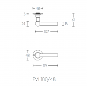 Ручка дверная FVL