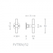 Ручка-кноб FVT85V/40