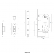 Замок дверной IN.20.835