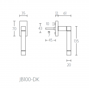 Ручка оконная JB100-DK