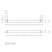 Ручка мебельная JB20/320