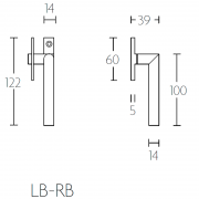 Ручка форточная LB-RB