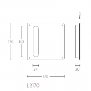 Ручка врезная LB170