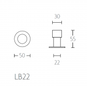 Ограничитель дверной LB22