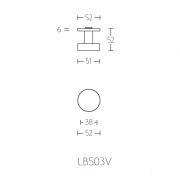 Ручка-кноб LB503V