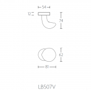 Ручка-кноб LB507V