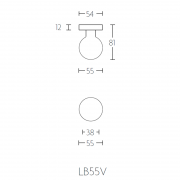 Ручка-кноб LB55V