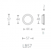 Ручка врезная LB57