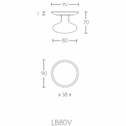 Ручка-кноб LB80V