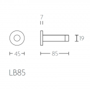 Ограничитель дверной LB85