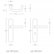 Ручка дверная LB1-19P13