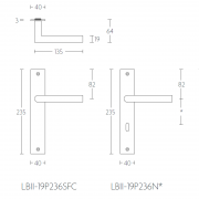 Ручка дверная LB2-19P236