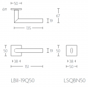 Ручка дверная LB2-19Q50