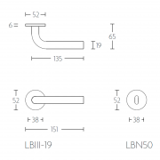 Ручка дверная LB3-19