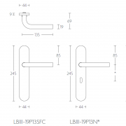 Ручка дверная LB3-19P13