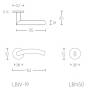 Ручка дверная LB4-19