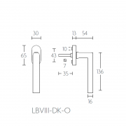 Ручка оконная LB8-DK