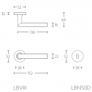 Ручка дверная LB8