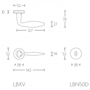 Ручка дверная LB15