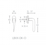 Ручка оконная LB20-DK