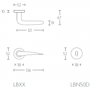 Ручка дверная LB20